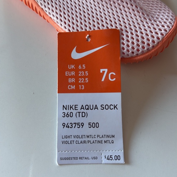 Nike Aqua Sock 360 'Light Violet Tropical - Picture 7 of 7